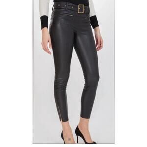Generation Love Mikki Belt Leggings Faux Leather Stretch Black Size XL NEW